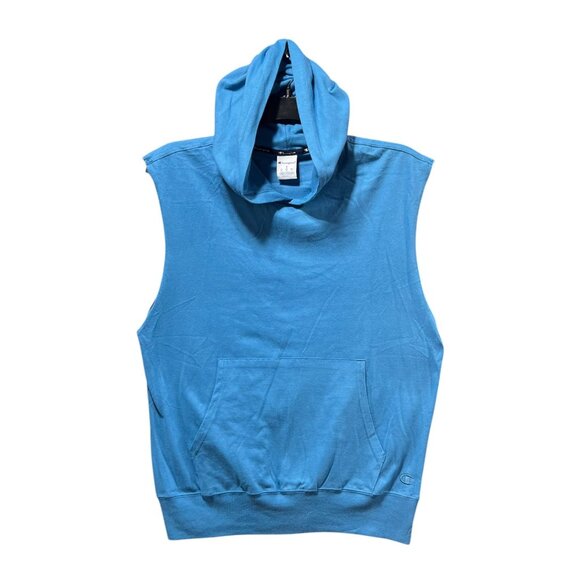 Champion - Men's Sleeveless Hoodie - Light Blue - Small - Picture 3 of 16